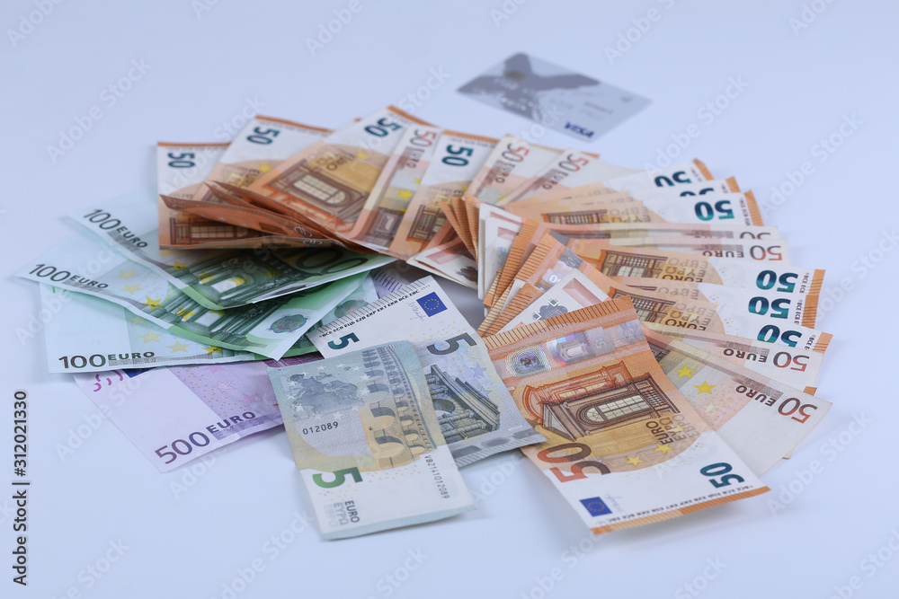 Money background of Euros. Giving money. Robery. Money background of Euros. Giving money. Robery.