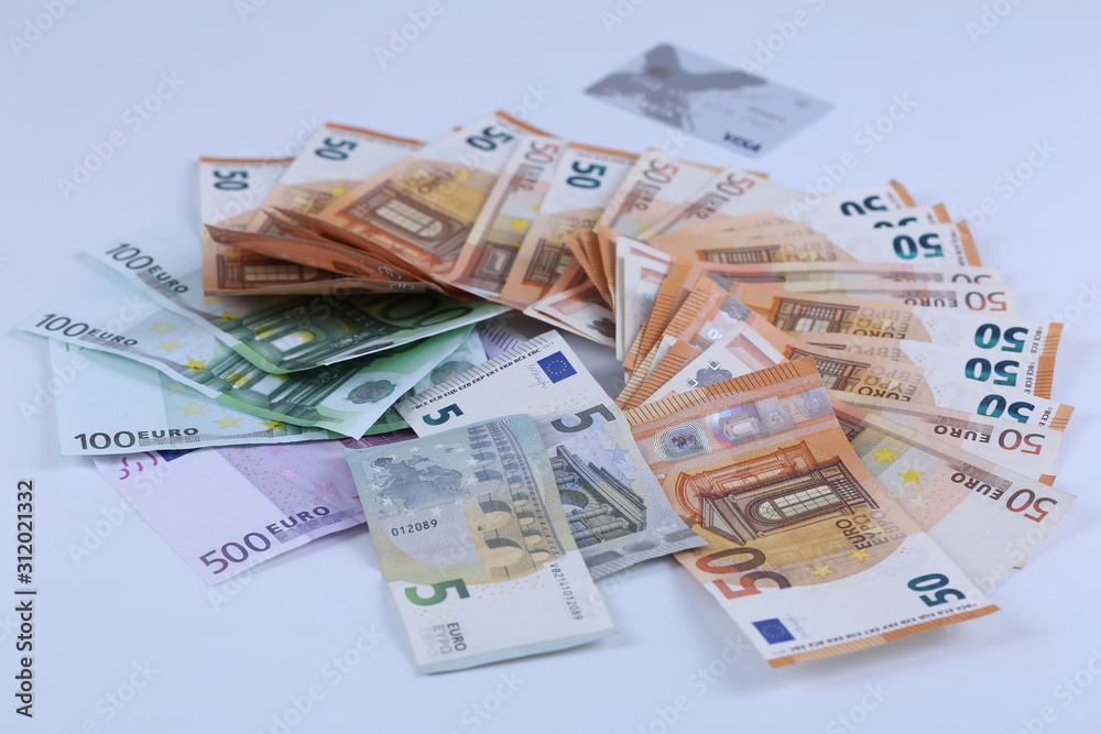 Money background of Euros. Giving money. Robery. Money background of Euros. Giving money. Robery.
