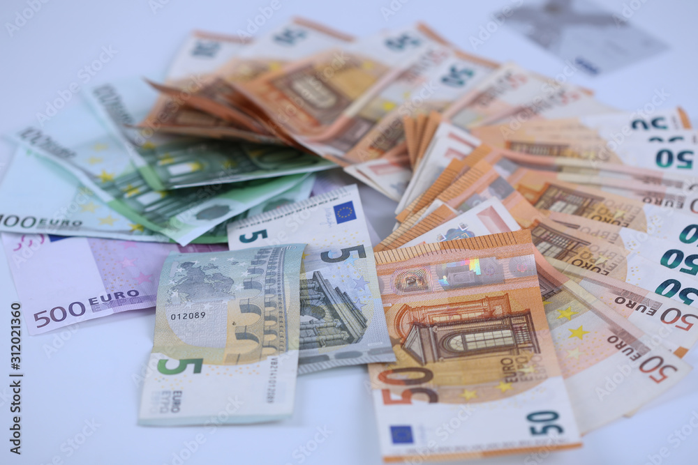 Money background of Euros. Giving money. Robery. Money background of Euros. Giving money. Robery.