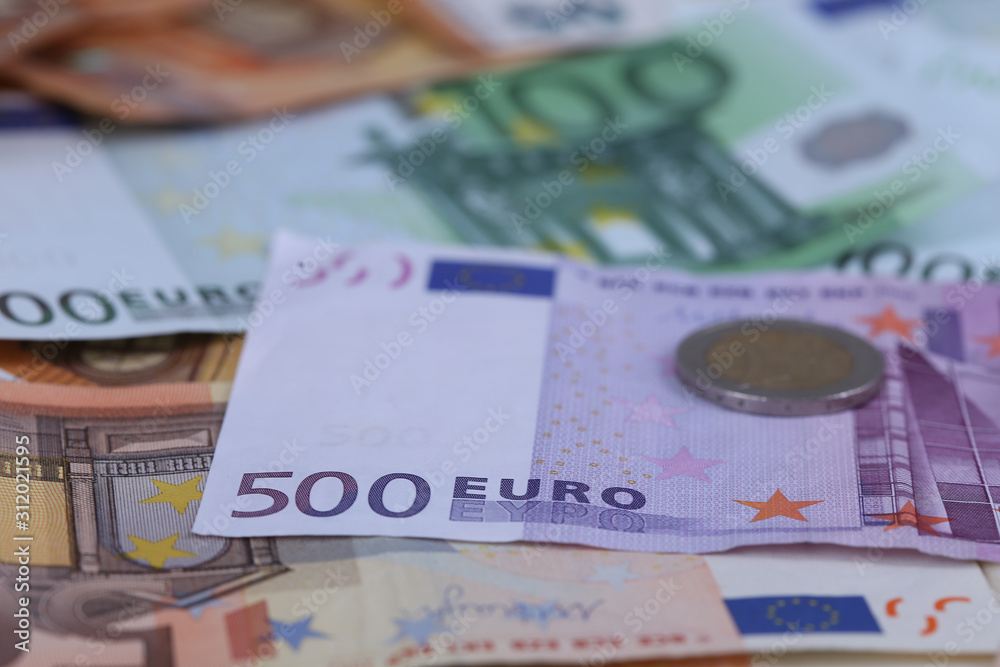 Money background of Euros. Giving money. Robery. Money background of Euros. Giving money. Robery.