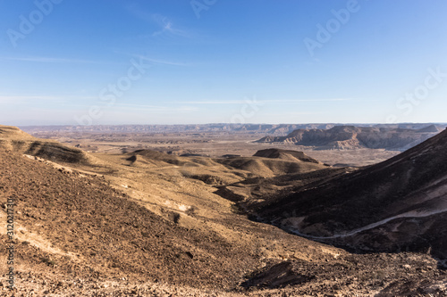 endlles desert landscape top view