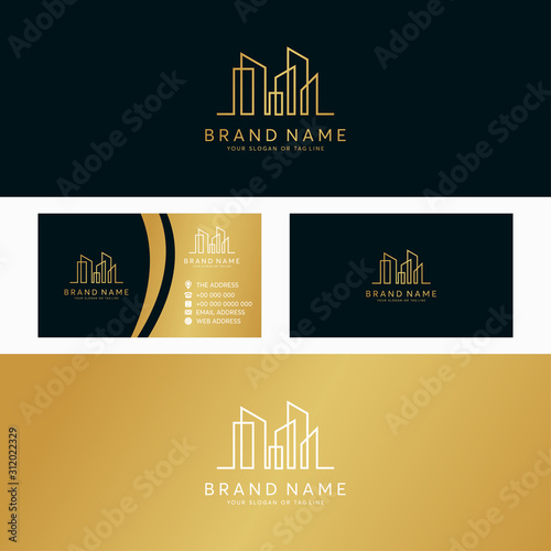 Premium luxury real state building Vector