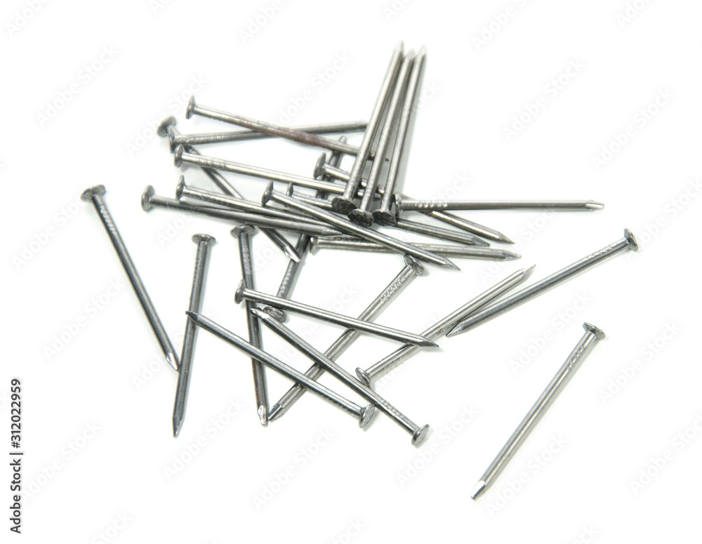nail on white background nail on white background