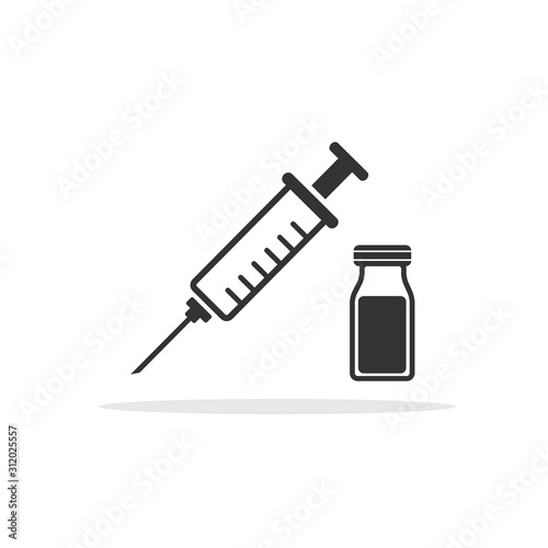 Syringe Injection Icon Vector Illustration