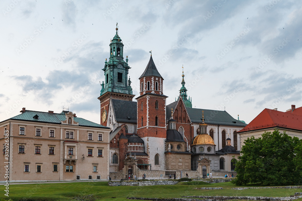 Wawel Royal Castle and Cathedral. Summer time.