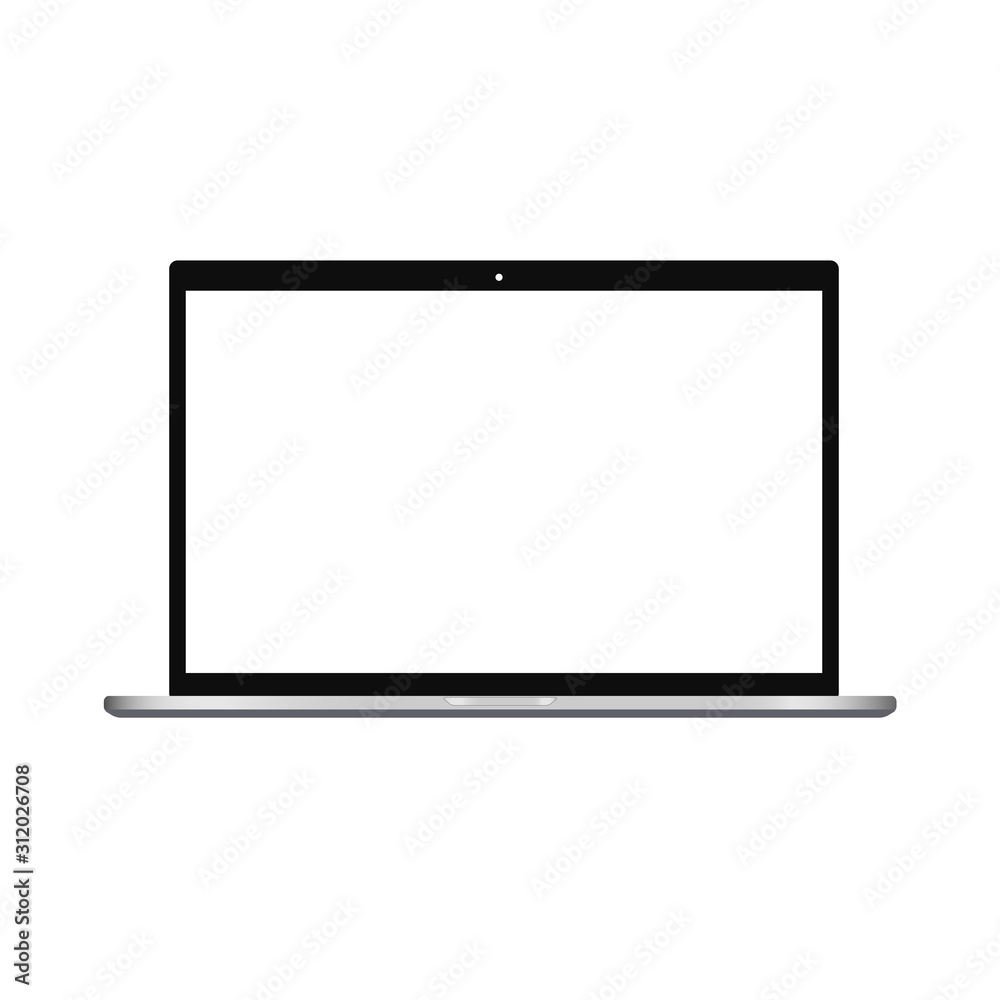 Computer monitor, smartphone, laptop and tablet pc design. Mobile phone smart digital device set icon - vector