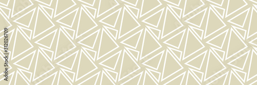 Geometric seamless pattern. White and olive green background