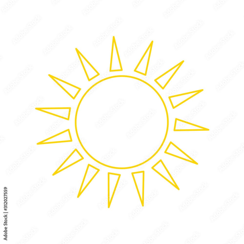 Icons - vector sun in summer Icons - vector sun in summer