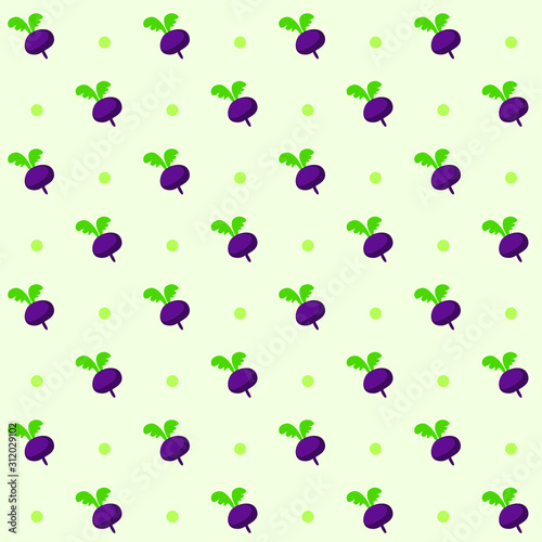 vector cartoon beet cute seamless pattern