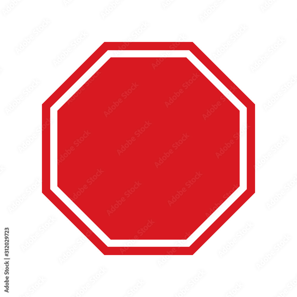 Stop signal icon with shadow vector Stop signal icon with shadow vector