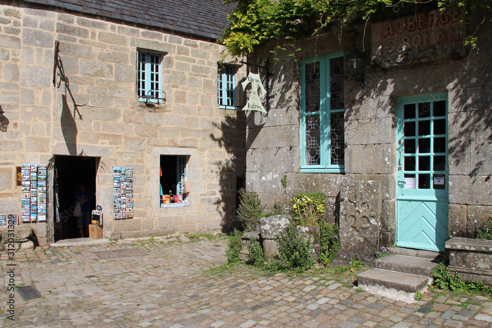 medieval houses in locronan in brittany (france)
