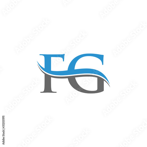 FG letter Type Logo Design vector Template. Abstract Letter FG logo Design