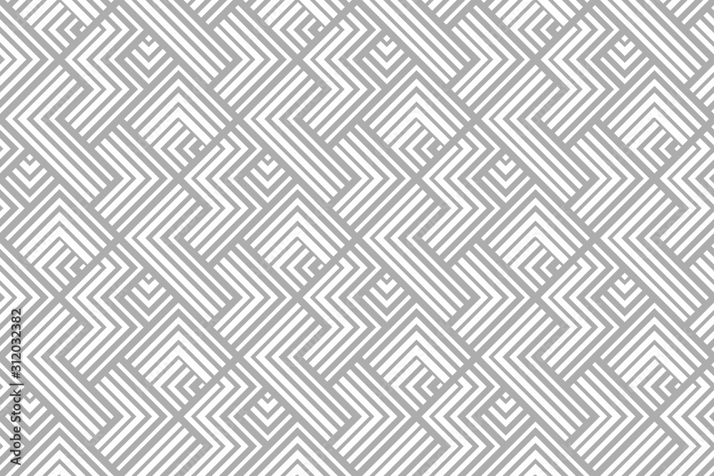 Abstract geometric pattern with stripes, lines. Seamless vector background. White and grey ornament. Simple lattice graphic design. Abstract geometric pattern with stripes, lines. Seamless vector background. White and grey ornament. Simple lattice graphic design.