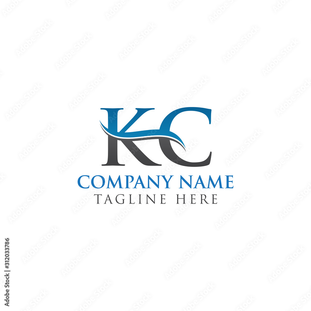 Initial KC letter Logo Design vector Template. Abstract Letter KC logo Design Initial KC letter Logo Design vector Template. Abstract Letter KC logo Design