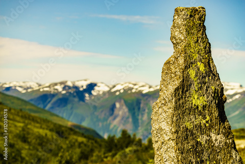 Mountains landscape. Route Aurlandsfjellet Norway photo