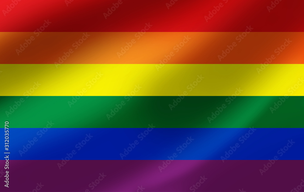 Rainbow flag. LGBT pride flag movement.