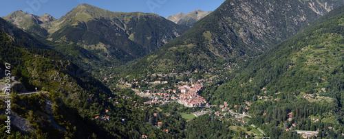 Cuadro en lienzo Panoramique Saint Martin de Vésubie