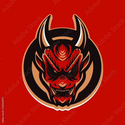 red devil head vector illustration design