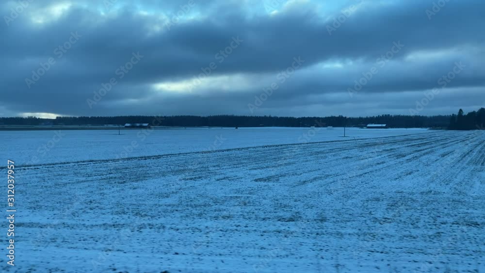 View From Train Finnish Landscape