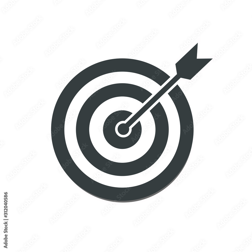 The goal is to fight for success. Icon-vector The goal is to fight for success. Icon-vector