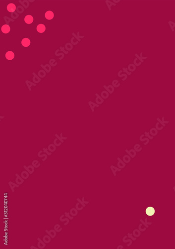 Pastel orange and white dot on dark red background. Be yourself, be unique, be brave concept. Vector handmade seamless texture. Abstract polkadot pattern - perfect for creating greeting cards, post.