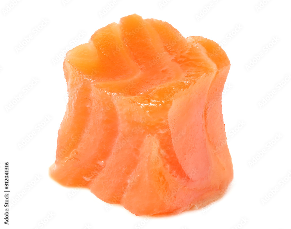 Red fish. Raw salmon fillet isolate on white background Red fish. Raw salmon fillet isolate on white background