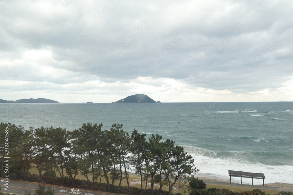 Obraz premium Window View - Sea Waves