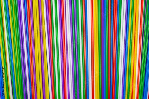 Colorful plastic tubules background.