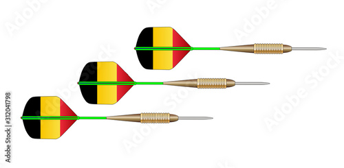 Belgium Flag Dart Set