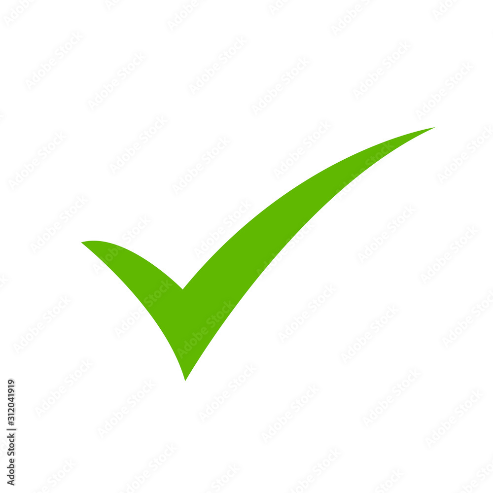 Black check mark on a white background Icon Vector Illustration Black check mark on a white background Icon Vector Illustration