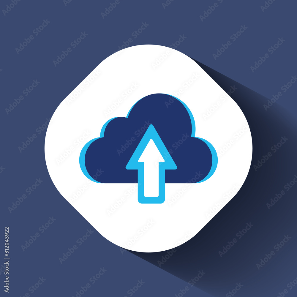 Upload to cloud flat icon for apps and websites Upload to cloud flat icon for apps and websites