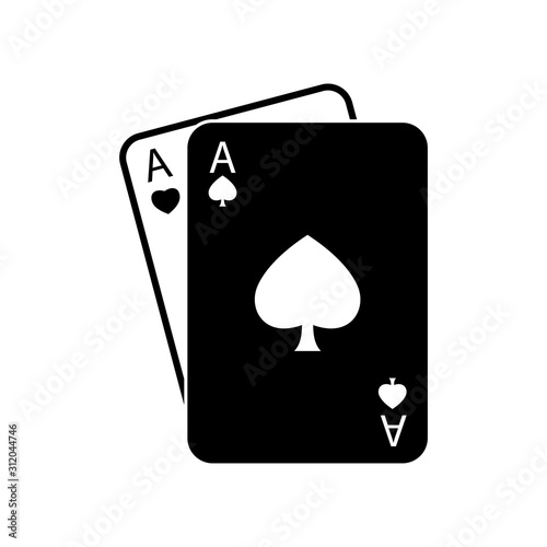 Spades ace icon vector design template