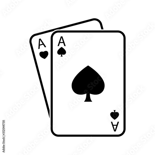 Spades ace icon vector design template