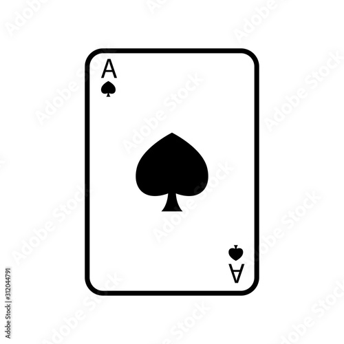 Spades ace icon vector design template