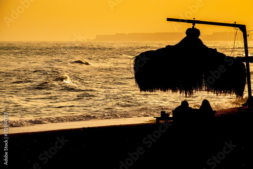 handmade awning by the sea photo