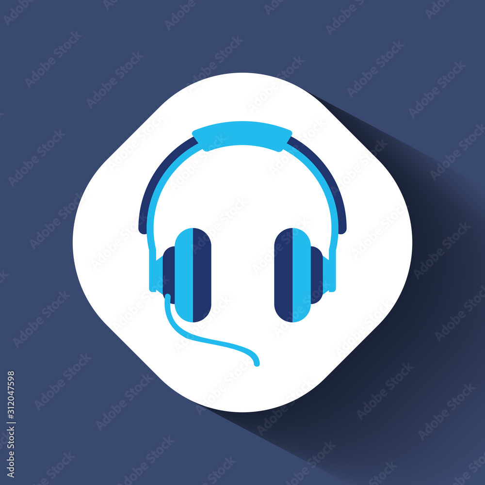 Headphones dj computer music beats sign icon Headphones dj computer music beats sign icon