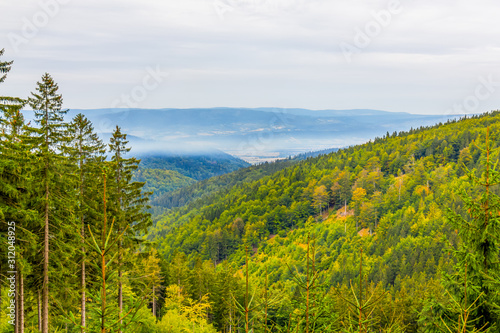 View from the trail to the   nie  nik Mountain  Poland