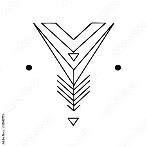 Vector minimalism, geometry, hipster design elements. Vector isolated line icon. photo