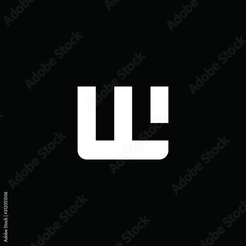 Initial letter fw or wf logo vector design templates photo