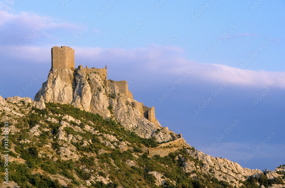 France; Aude. Chateau de Quéribus. Castle of Quéribus