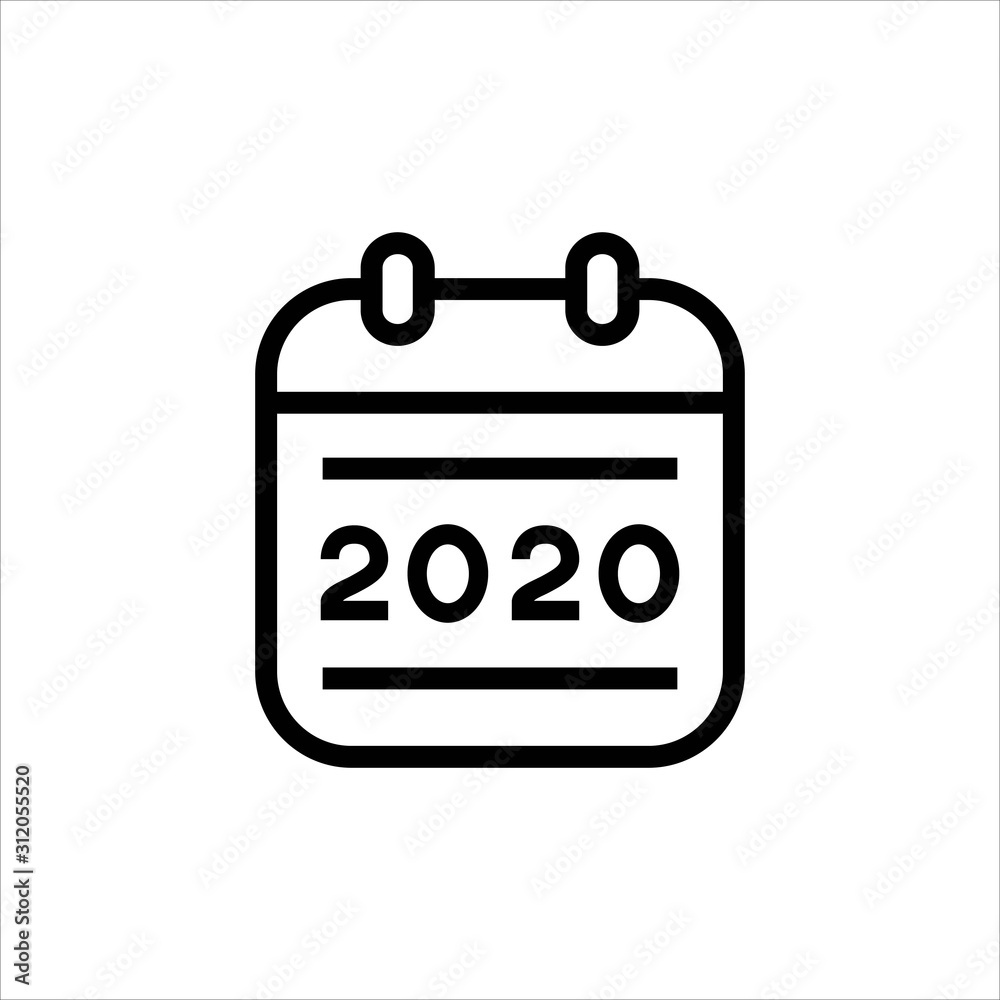 Line Calendar Logo vector. New Year Calendar vector Icon. Clean and Simple Logo Design vector. Line Calendar Logo vector. New Year Calendar vector Icon. Clean and Simple Logo Design vector.
