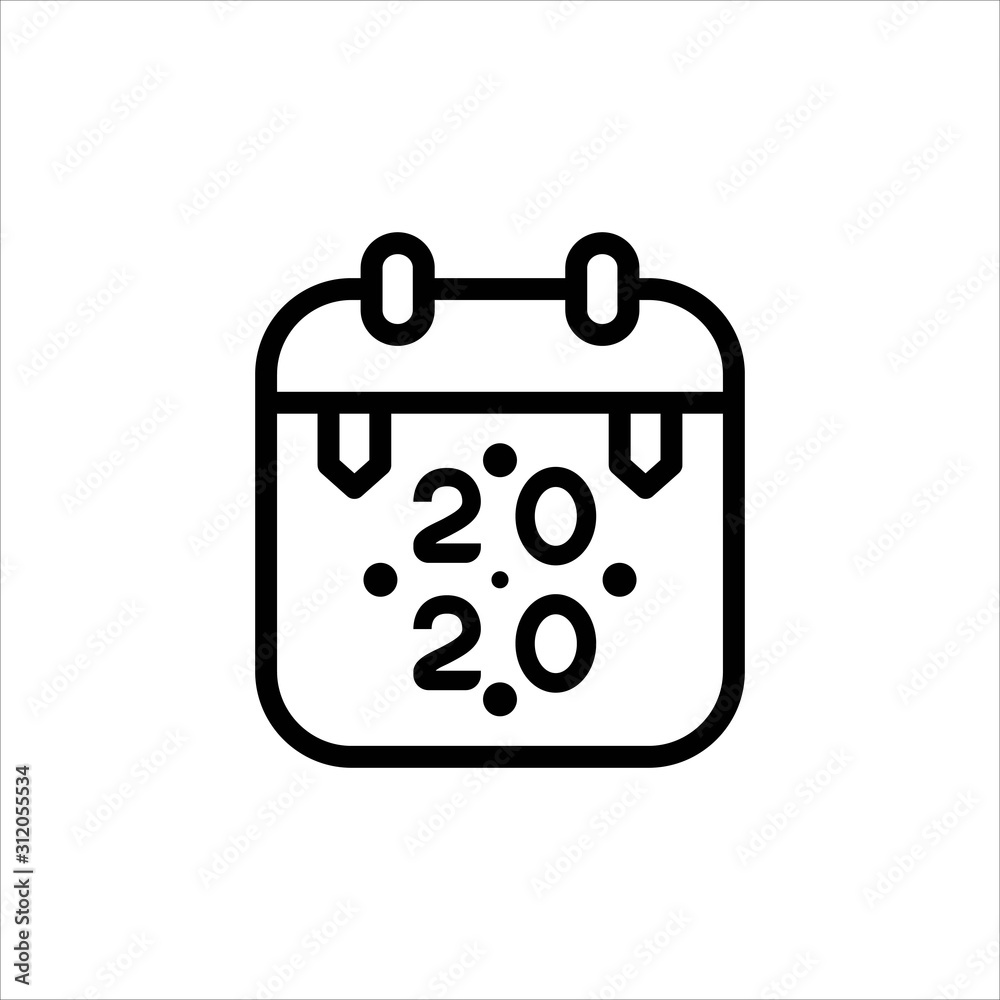 Line Calendar Logo vector. New Year Calendar vector Icon. Clean and Simple Logo Design vector. Line Calendar Logo vector. New Year Calendar vector Icon. Clean and Simple Logo Design vector.