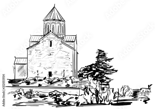 sketch of church in Georgia