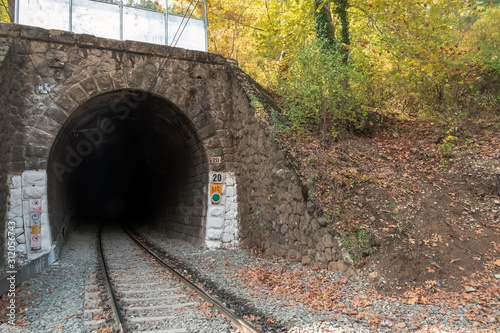 tunnel in an empty railway