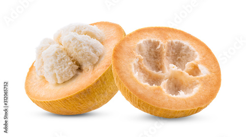 ripe santol isolated on white photo