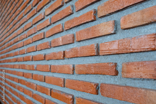 brick wall from side view background