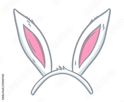 Hand drawn bunny ears illustration