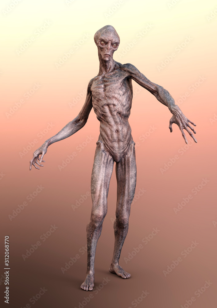 3D Rendering Fantasy Alien