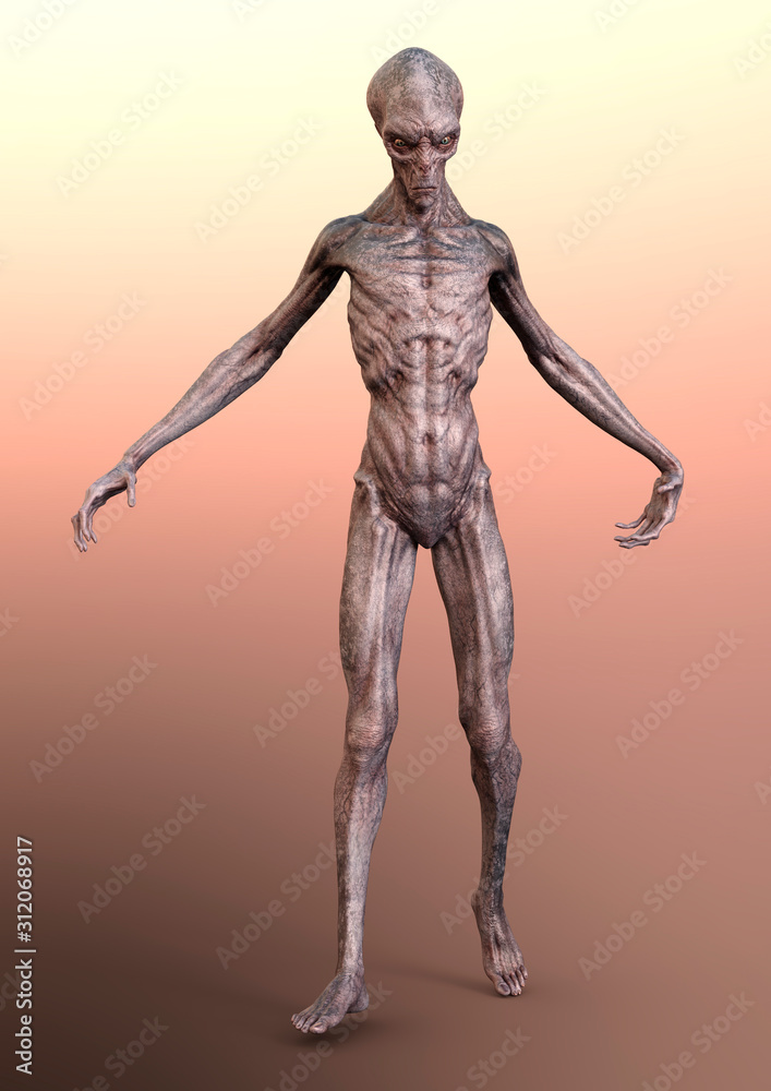 3D Rendering Fantasy Alien