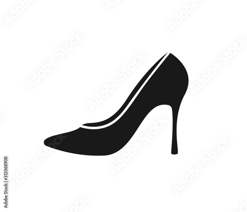 woman high heel shoe icon vector 